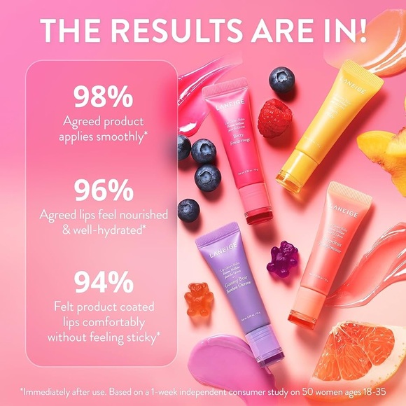 LANEIGE Lip Glowy Balm in Berry, 10g. - Picture 3 of 9